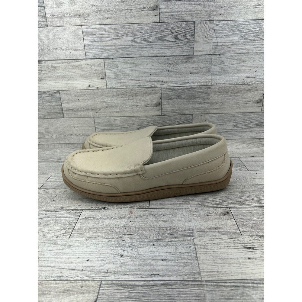 My Slippers My Pillow Women Size 7 Leather Moccasin Slippers Cream 74468-03 - Picture 6 of 16